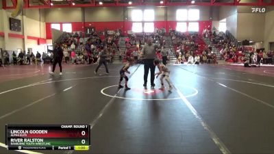 50 lbs Champ. Round 1 - Lincoln Gooden, Alpha Elite vs River Ralston, Ranburne Youth Wrestling