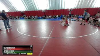 165 lbs Round 1 (6 Team) - Gage Decker, IL Top Dawgs NAVY vs James Dozier, Roncalli