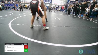 160-HWT lbs Quarterfinal - Franklin Harms, Cowboy Wrestling Club vs Lillian Primeaux, Henryetta Knights Wrestling Club