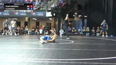 62 lbs 1st Place Match - Elias Andronic, Rochelle Wrestling Club vs AJ Puckett, Alpha Elite Wrestling