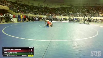 5A-106 lbs Semifinal - Brysen Hoodenpyle, Grove vs Kam Hutchison, McAlester