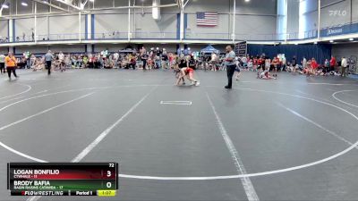 72 lbs Round 2 (4 Team) - Logan Bonfilio, CTWHALE vs Brody Bafia, Ragin Raisins Catawba