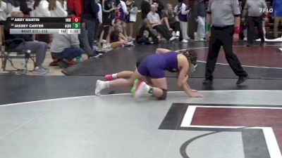 115 lbs Round 3 - Jassey Carter, Alburnett vs Abby Martin, Independence
