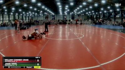 72 lbs Rd# 10- 4:00pm Saturday Final Pool - William `Conner` Craig, Oklahoma Elite vs Jakeb Wikel, Westshore D.S.