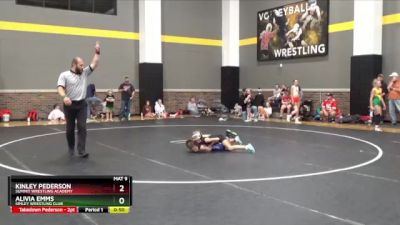 58 lbs Round 3 - Kinley Pederson, Summit Wrestling Academy vs Alivia Emms, Simley Wrestling Club