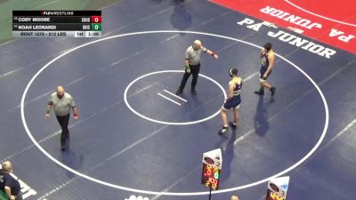 212 lbs Consi Of 32 #2 - Cody Moore, Souderton vs Noah Leonardi, Bristol
