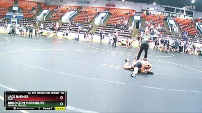 90 lbs 3rd Place Match - Jace Barnes, SWAT vs Brookson Marksbury, Michigan Premier