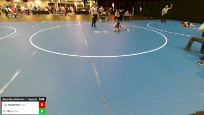 Boys 3rd-4th Grade - 77 Cons. Round 4 - Owen Mary, Iowa vs Brecken Massman, Outlaw Wrestling Club