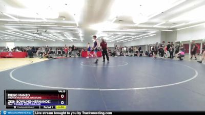 170 lbs Cons. Round 2 - Diego Manzo, Hoover High School Wrestling vs Zion Bowling-Hernandez, Team Thunder Wrestling Club