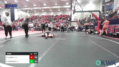 120 lbs Rr Rnd 1 - Rhyan Jones, Ponca City LadyCat Wrestling vs Savannah Hallmark, Sisters On The Mat Pink