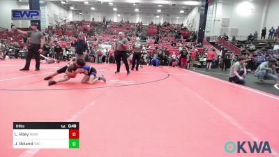 61 lbs Semifinal - Leland Riley, Midwest City Bombers Youth Wrestling Club vs Jett Boland, Cowboy Wrestling Club