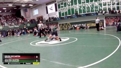 150 lbs Cons. Round 3 - Kolten Gustin, Miami East (Casstown) vs Devin McCartin, Brunswick