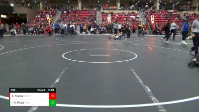 100 lbs Champ. Round 1 - Knox Page, Wichita Blue Knights vs Xavien Marez, Garden City Wrestling Club