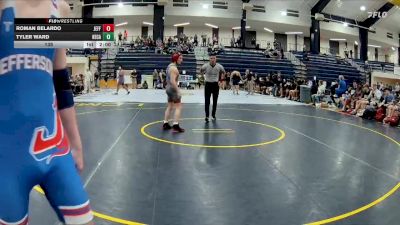 138 lbs Quarters & 1st Wb (16 Team) - Cruz Hezel, Jefferson vs Boone Wells, Heritage-Catoosa