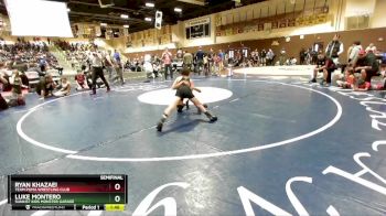 87 lbs Semifinal - Luke Montero, Sunkist Kids Monster Garage vs Ryan Khazaei, Team Puma Wrestling Club