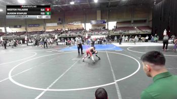 62 lbs Consi Of 4 - Weston Paladini, Black Fox Wrestling Academy vs Jaxson Staples, Pueblo County WC