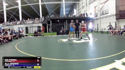 106 lbs Round 1 (4 Team) - Ava Fodera, California vs Ella Henning, Minnesota