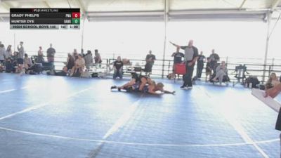 High School Boys 140 lbs Round 6 (10 Team) - Hunter Dye, Bulldog Elite (Black) vs Grady Phelps, Precision Wrestling Academy