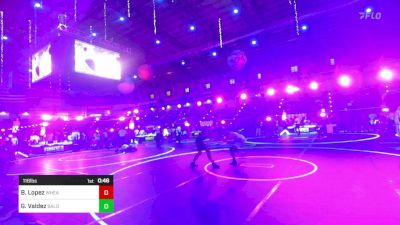 116 lbs Consi Of 8 #1 - Bryson Lopez, Wheatland Wy vs Gabriel Valdez, Bald Eagle