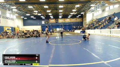 132 lbs Round 2 (8 Team) - Ethan King, Team Barracuda vs Cole Webb, Lake Mary Militia WC