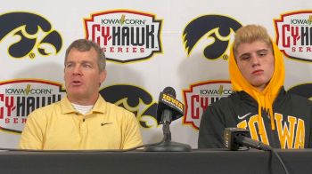 Tom Brands And Angelo Ferrari After Iowa's 21-15 Win Over Iowa State