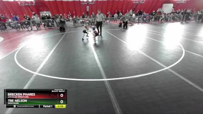 43-44 lbs Round 1 - Brecken Phares, JJ`s Club Wrestling vs Tre Nelson, Wisconsin