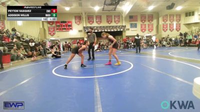115 lbs Rr Rnd 1 - Peyton Vasquez, Claremore Wrestling Club vs Addison Willis, Wagoner Takedown Club