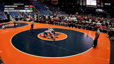 157 lbs Finals (8 Team) - Max Aranki, Rockton (Hononegah) vs Ashton Hobson, Aurora (Marmion Academy)