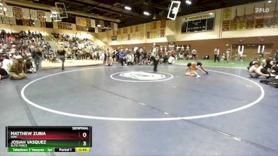 70 lbs Semifinal - Josiah Vasquez, Elite Force vs Matthew Zubia, GWC