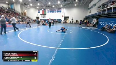 90 lbs Cons. Semi - Cyrus Frude, Laramie Middle School vs Christian Murillo, Gering Middle School