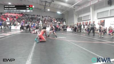 85 lbs Quarterfinal - Dash Durant, Team Tulsa Wrestling Club vs Riley Mcclure, Raw Wrestling Club