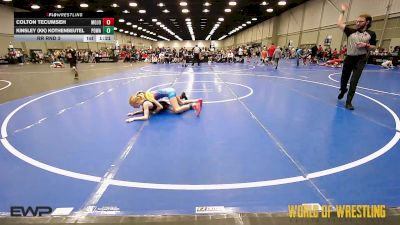 64 lbs Rr Rnd 3 - Colton Tecumseh, Mojo 12U vs Kinsley (KK) Kothenbeutel, POWA 12U