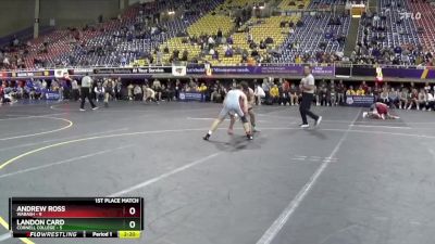 149 lbs Finals (2 Team) - Andrew Ross, Wabash vs Landon Card, Cornell College