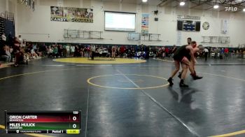 150 lbs Champ. Round 2 - Miles Mulick, Silverton vs Orion Carter, Beaverton