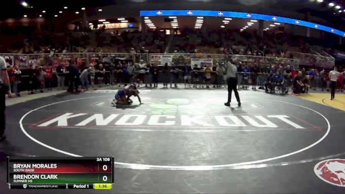 3A 106 Lbs Quarterfinal - Brendon Clark, Sumner Hs Vs Bryan Morales ...