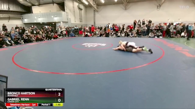 190 lbs Quarterfinal - Bronco Hartson, Roosevelt vs Gabriel Renn, Canon ...