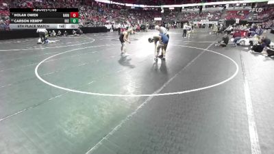 D1-157 lbs 5th Place Match - Nolan Owen, Baraboo vs Carson Kempf, D.C. Everest