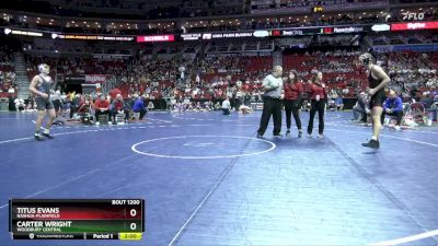 1A-175 lbs Champ. Round 2 - Carter Wright, Woodbury Central vs Titus Evans, Nashua-Plainfield