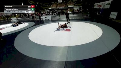 125 lbs Cons. Sub-semis - Ava Perez, Red Wave Wrestling vs Emma Molina, Savage House Wrestling Club