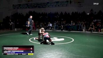 117 lbs 1st Place Match - Mackenzie Muniz, Mt. San Antonio College vs Lailanie Vongnakhone, Fresno City College