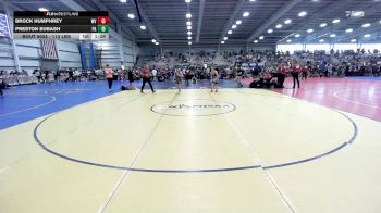 113 lbs Quarterfinal - Brock Humphrey, WV vs Preston Bubash, PA
