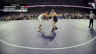 D2-285 lbs Champ. Round 1 - Malek Zawaideh, St Mary Preparatory HS (Orchard Lake) vs Ricky Johnson, Harper Creek HS