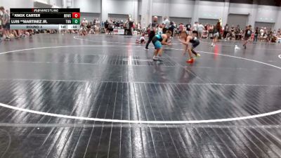 90-105 lbs Round 4 - Knox Carter, Backyard Brawlers Wrestling Cl vs Luis **Martinez Jr., Treehouse Wrestling Academy