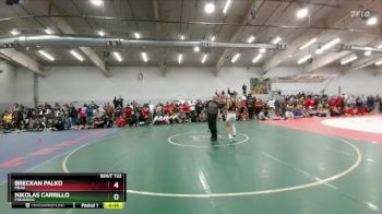 120 lbs Cons. Round 2 - Nikolas Carrillo, Frederick vs Breckan Palko, Mead