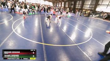 76 lbs Cons. Round 1 - Bridger Sessions, Uintah vs Tayden Wisener, Cougars Wrestling Club