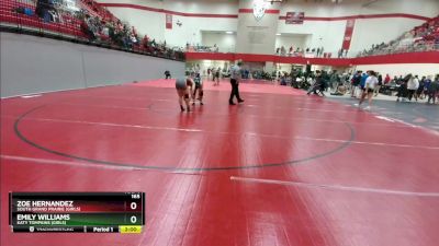 165 lbs Round 5 - Zoe Hernandez, South Grand Prairie (Girls) vs Emily Williams, Katy Tompkins (Girls)