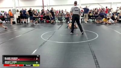 72 lbs Round 3 (4 Team) - Brody Codd, Xtreme Team vs Blake Husick, U2 Starts & Stripes