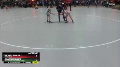 80 lbs Cons. Round 1 - Michael Stoker, Grindhouse vs Dawson Phillips, Williamson County Wrestling Cl