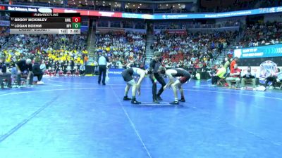 2A-150 lbs Champ. Round 1 - Brody McKinley, Harlan Community vs Logan Boehm, North Fayette Valley