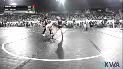 75 lbs Consi Of 4 - Kynlee Cary, Owasso Takedown Club vs Riley Miller, Raw Wrestling Club